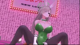 Blue Archive Ichinose Asuna Cowgirl Sex Dance Hentai Bunnygirl Playboy Bigboobs Creampie MMD 3D Soft Green Suit Color Ed